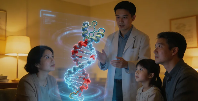 合山女性进行遗传咨询与医生沟通