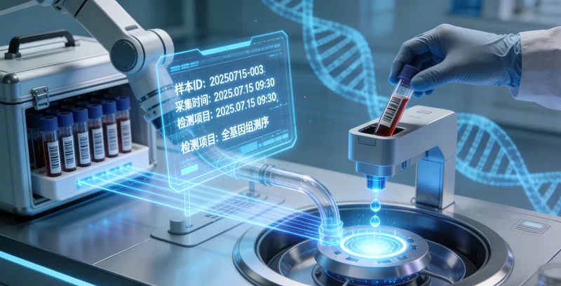 崇左护士采集血样用于基因检测，