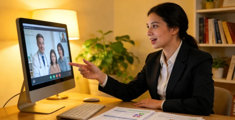 黄骅居民正在阅读基因检测报告并