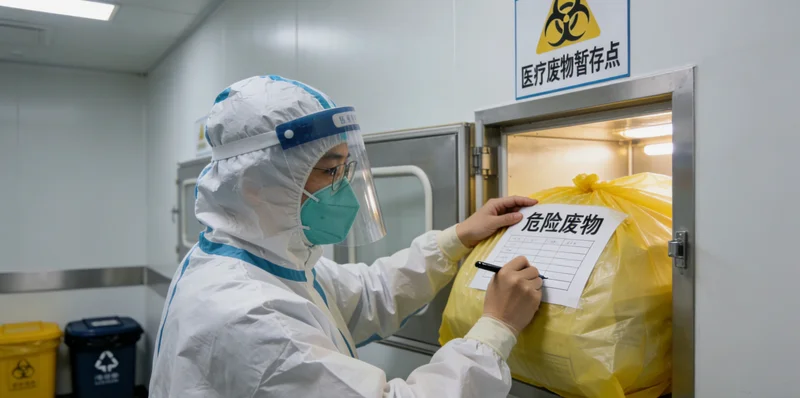 文山州医生与患者查看肠镜检查报