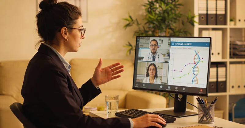 宁安医生与患者进行甲状腺癌遗传