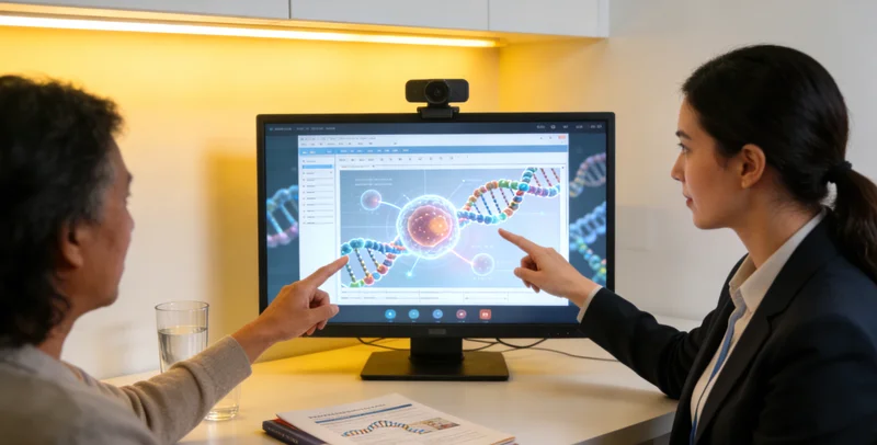 什邡女性在医院进行遗传咨询场景