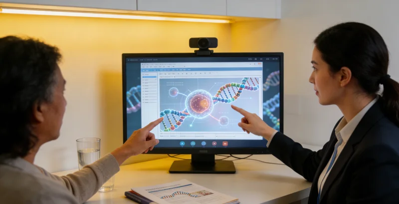 翁旗居民在本地医院与医生进行遗