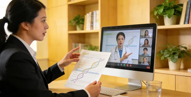 靖江医生与患者家属沟通基因检测