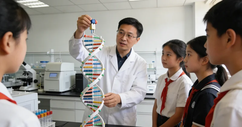 阿拉善盟年轻女性农牧民在户外开