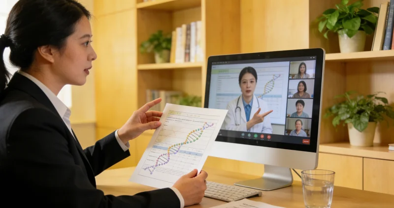 信阳市民在医生指导下了解遗传病