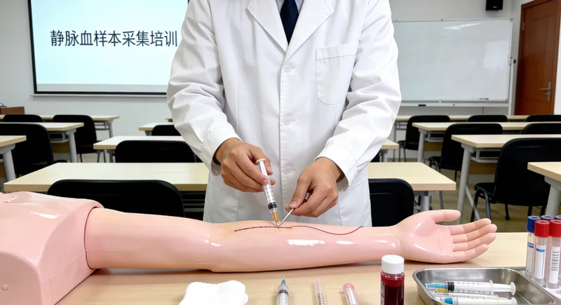 在克州本地医疗服务点进行静脉血