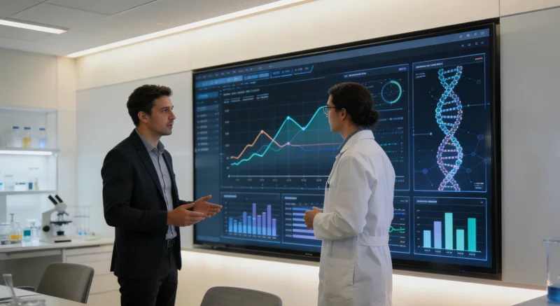 应城女士与家人一起查看基因检测