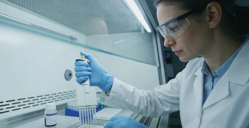 遵化资深顾问在实验室进行基因数