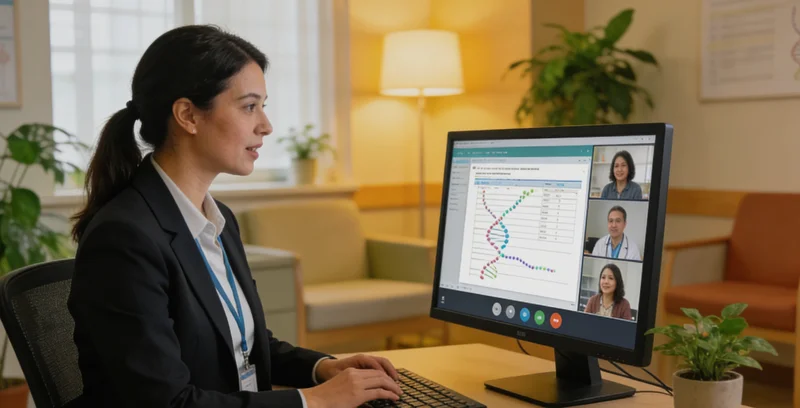 赤水遗传咨询师与患者进行脑瘤基