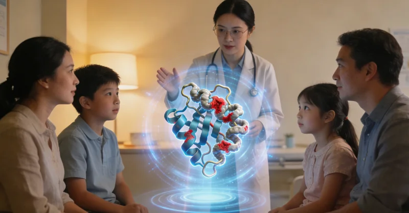 三明医生与患者家庭进行遗传咨询