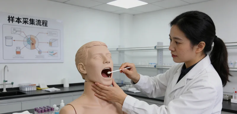 绥芬河基因检测口腔拭子采样示意