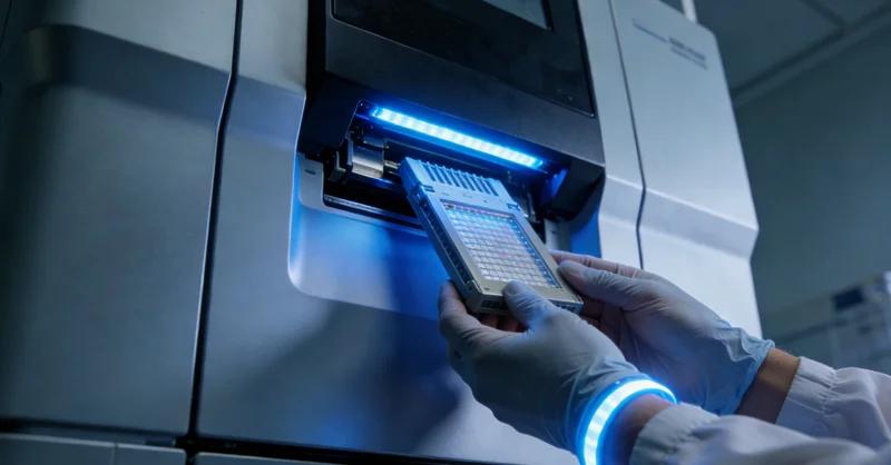 敦化眼科医生为患者进行眼底检查