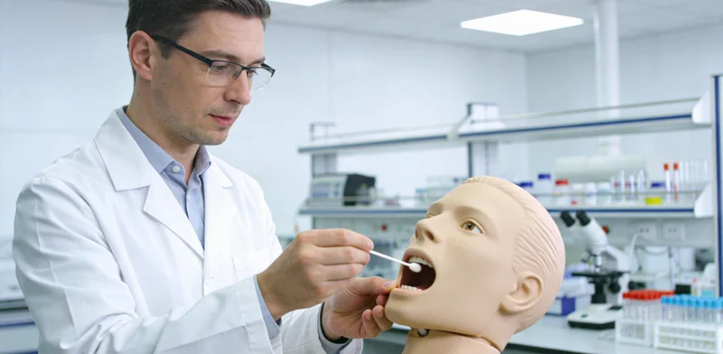 博州居民进行基因检测口腔拭子采