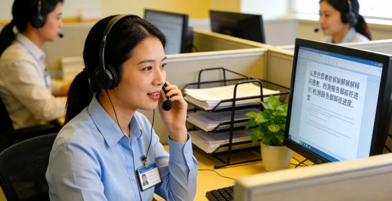 中山医生在诊室为患者解读基因检