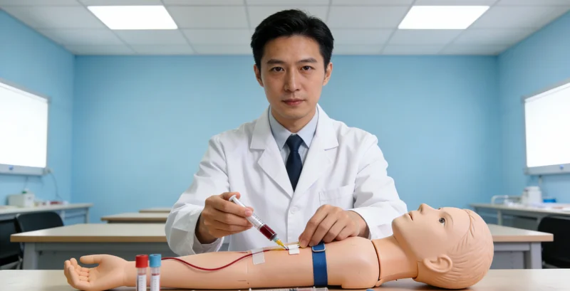 临沂医护人员进行静脉血样采集用