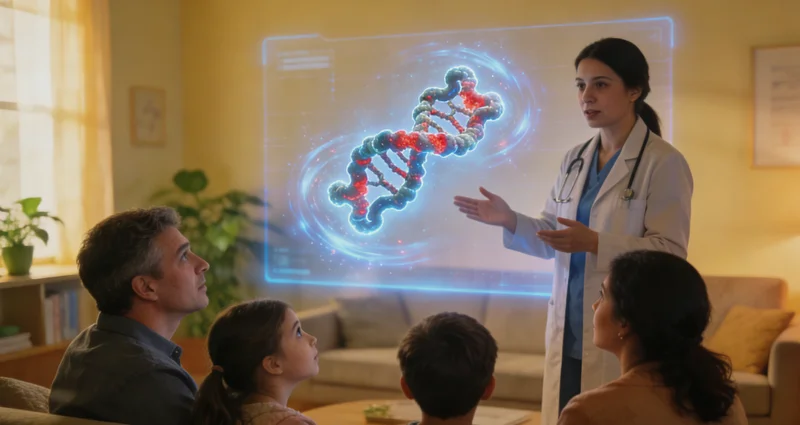 天津遗传咨询家庭成员围坐讨论