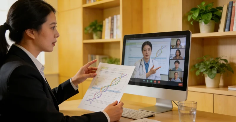 喀旗市民在医院进行遗传咨询场景