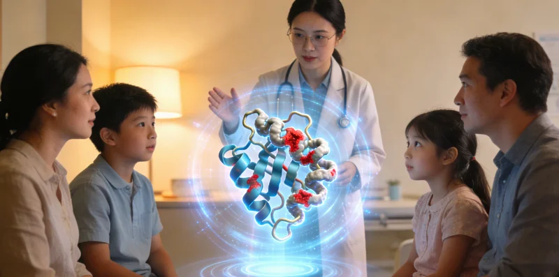 灯塔医院遗传咨询师与咨询者进行