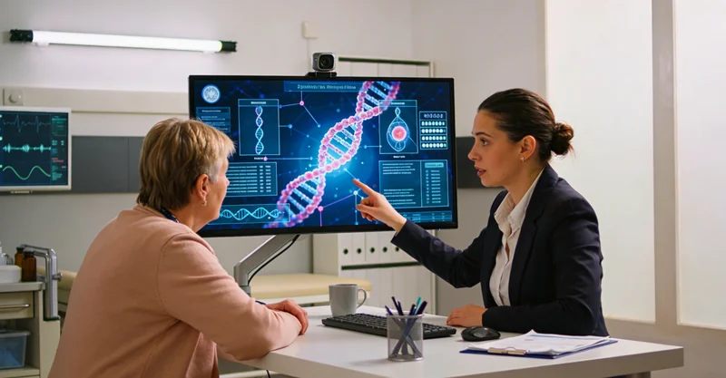 安国家庭在进行遗传咨询的场景