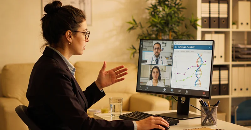 咸宁家庭正在与遗传咨询师深入沟