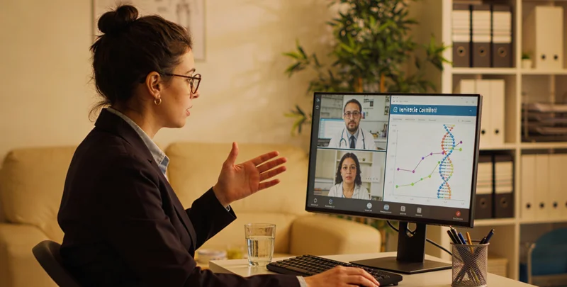 察右中旗医生为居民讲解基因检测