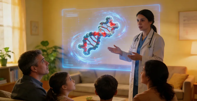 盘锦市民在医院进行遗传咨询场景