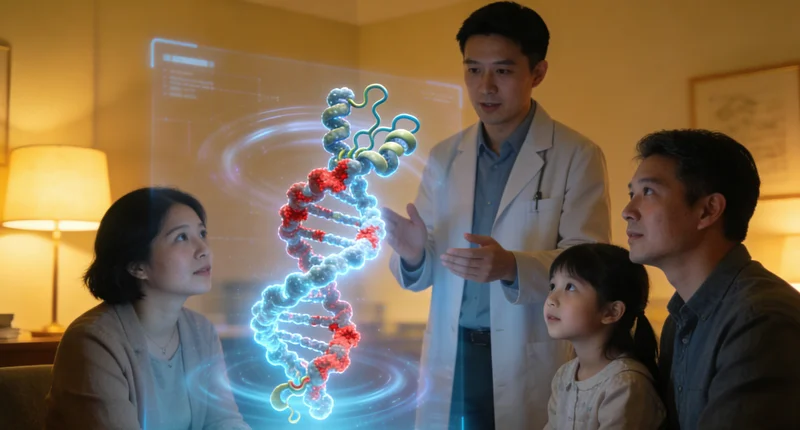 赤峰女性在医院进行遗传咨询场景