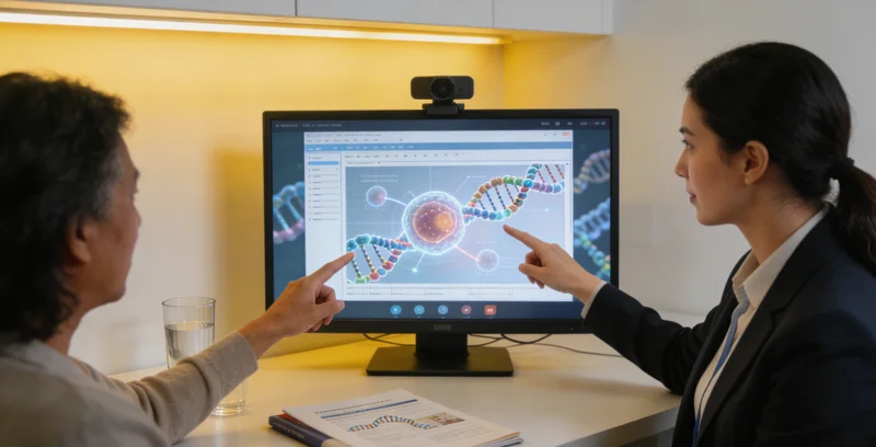 临江遗传咨询师向家庭讲解检测结