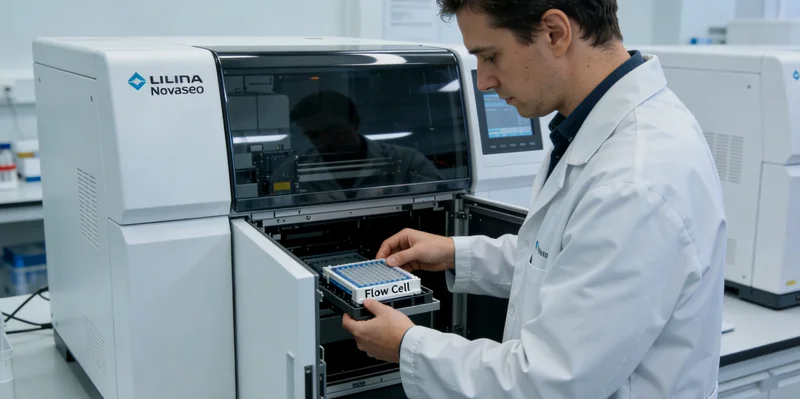 基因检测实验室内部的高通量测序