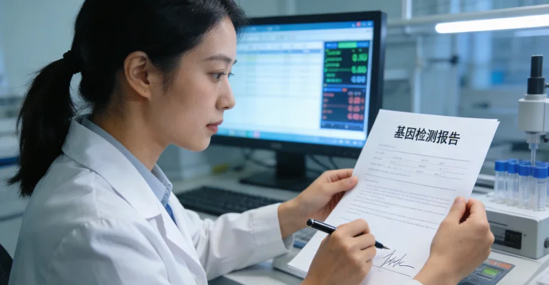 孝感居民查看基因检测报告与医生
