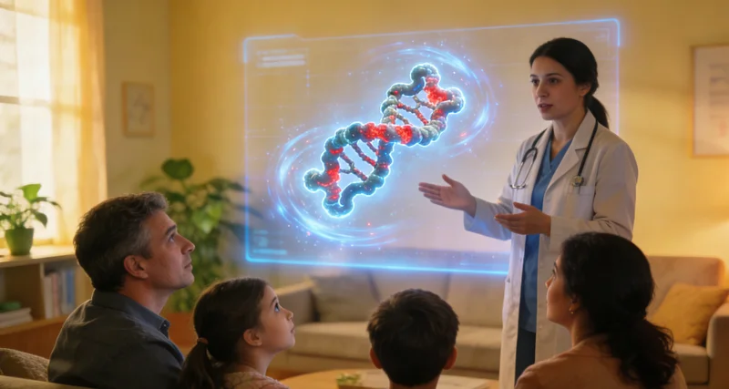 新泰遗传咨询师与家庭绘制家系图