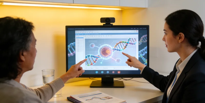 安达家庭在遗传咨询门诊进行基因