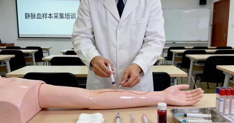 松滋护士进行静脉采血用于基因检