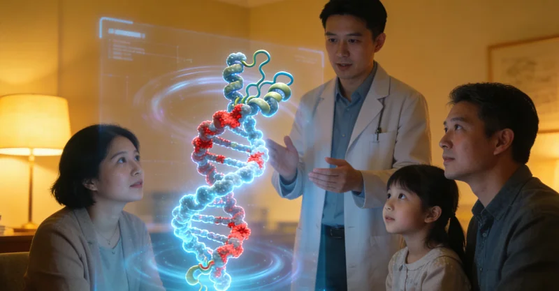 巴林右旗医生与居民进行遗传咨询