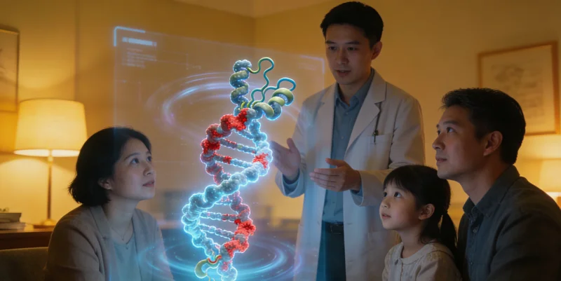 榆树遗传咨询师与患者进行家庭病