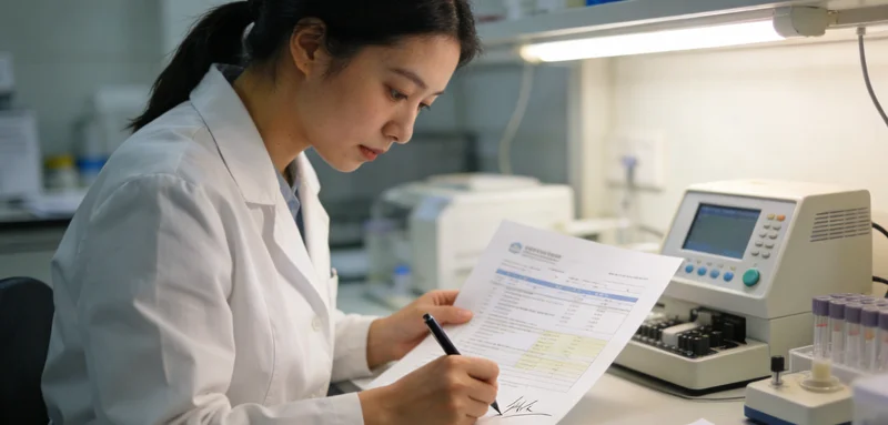 赤峰患者与医生共同查看基因检测