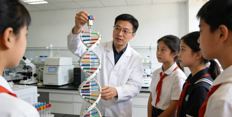 基因测序实验室高科技仪器工作