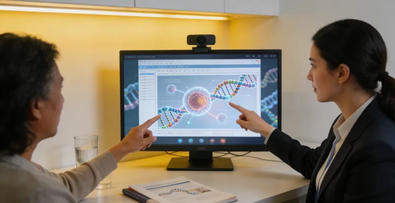 乌海市民与医生进行家族病史遗传