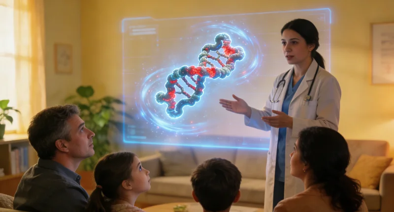 巴州家庭与医生讨论基因检测结果