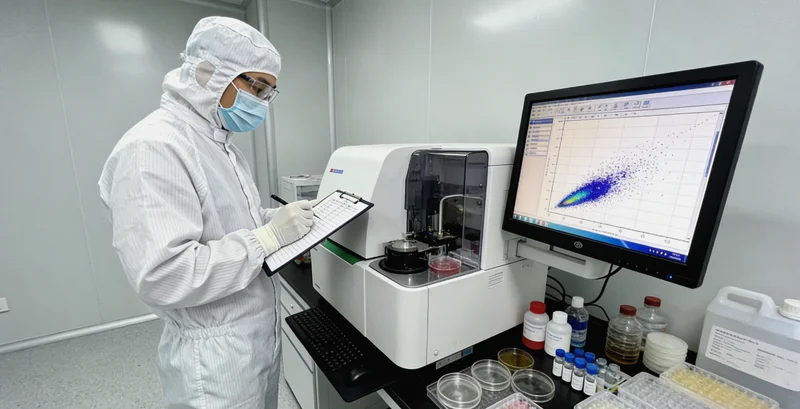 涟源病理科医生审阅胃活检切片