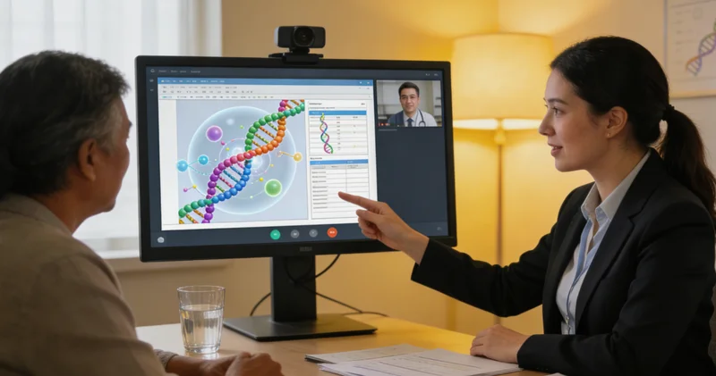 太旗家庭共同查看基因检测报告并