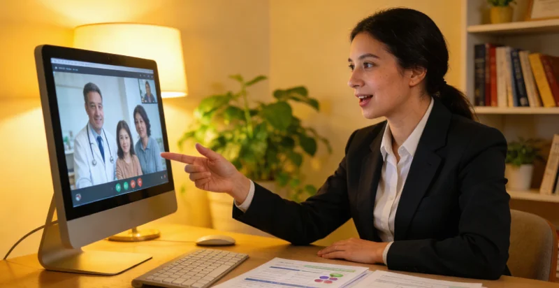 普宁家庭共同查看健康报告规划未