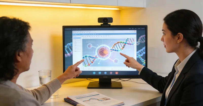 天水遗传咨询师与女性进行面对面