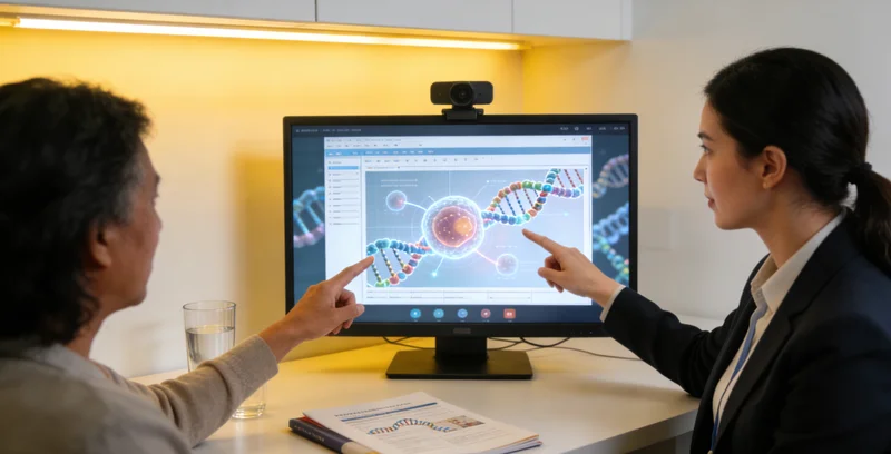 武安家庭共同查看基因检测报告并