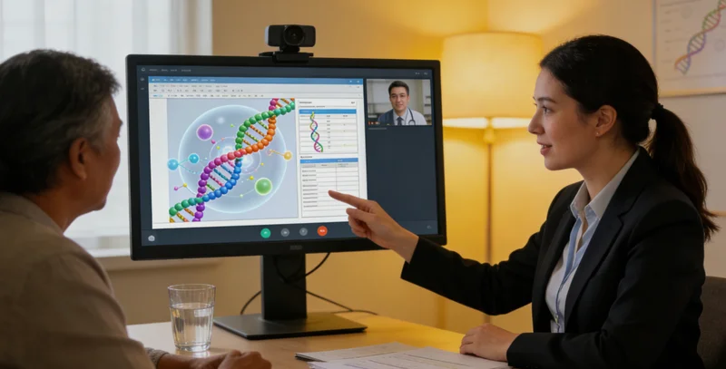 柳州家庭与医生共同查看基因检测