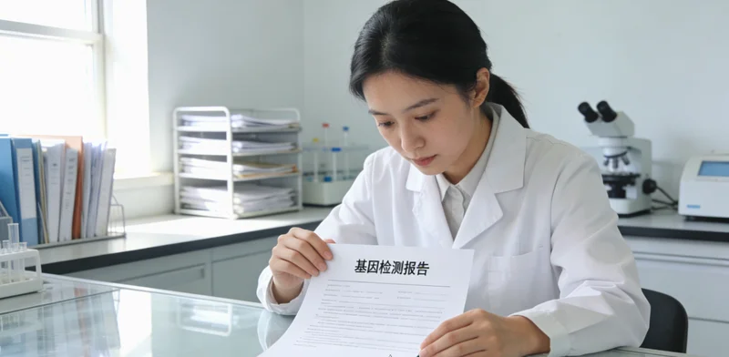 莱阳家庭与遗传咨询师共同查看基