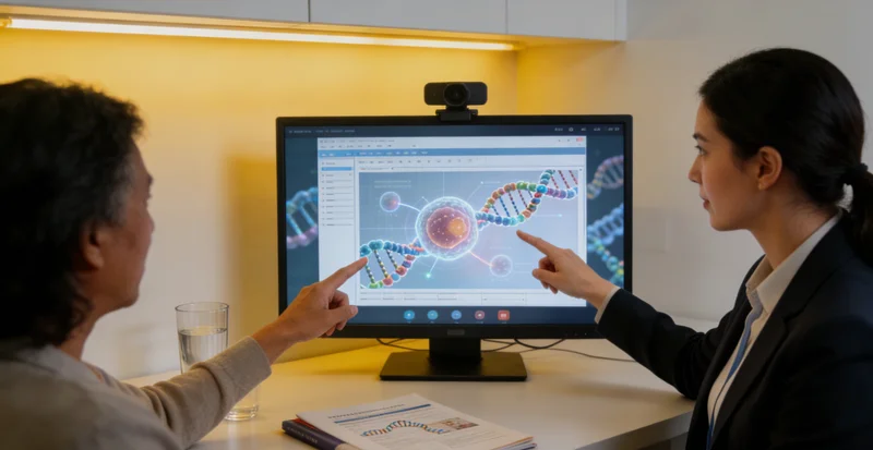 靖西家庭进行遗传健康咨询场景