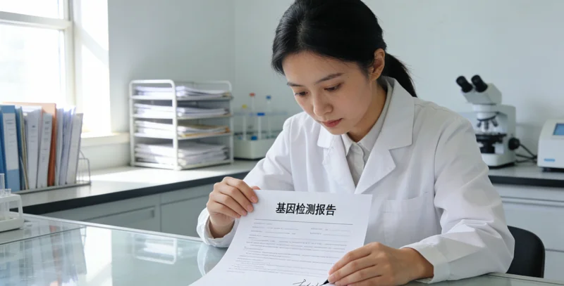医生为咨询者解读基因检测报告