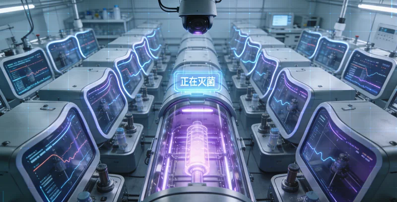 现代化基因测序实验室内部工作场